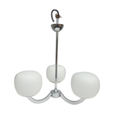 Lustre spoutnik 1970 triolet globes verre opale
