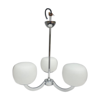 Sputnik 1970 triplet globes opal glass