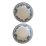 2 hollow plates Terre de fer HBMC Guadeloupe decor
