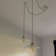 Art Deco glass pendant lamp from Clichy 30s
