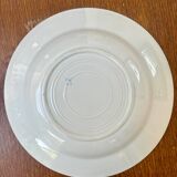 Set of 4 antique soup plates – burgundy floral decoration Badonvill