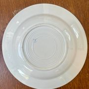 Set of 4 antique soup plates – burgundy floral decoration Badonvill