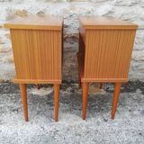 Teak bedside tables