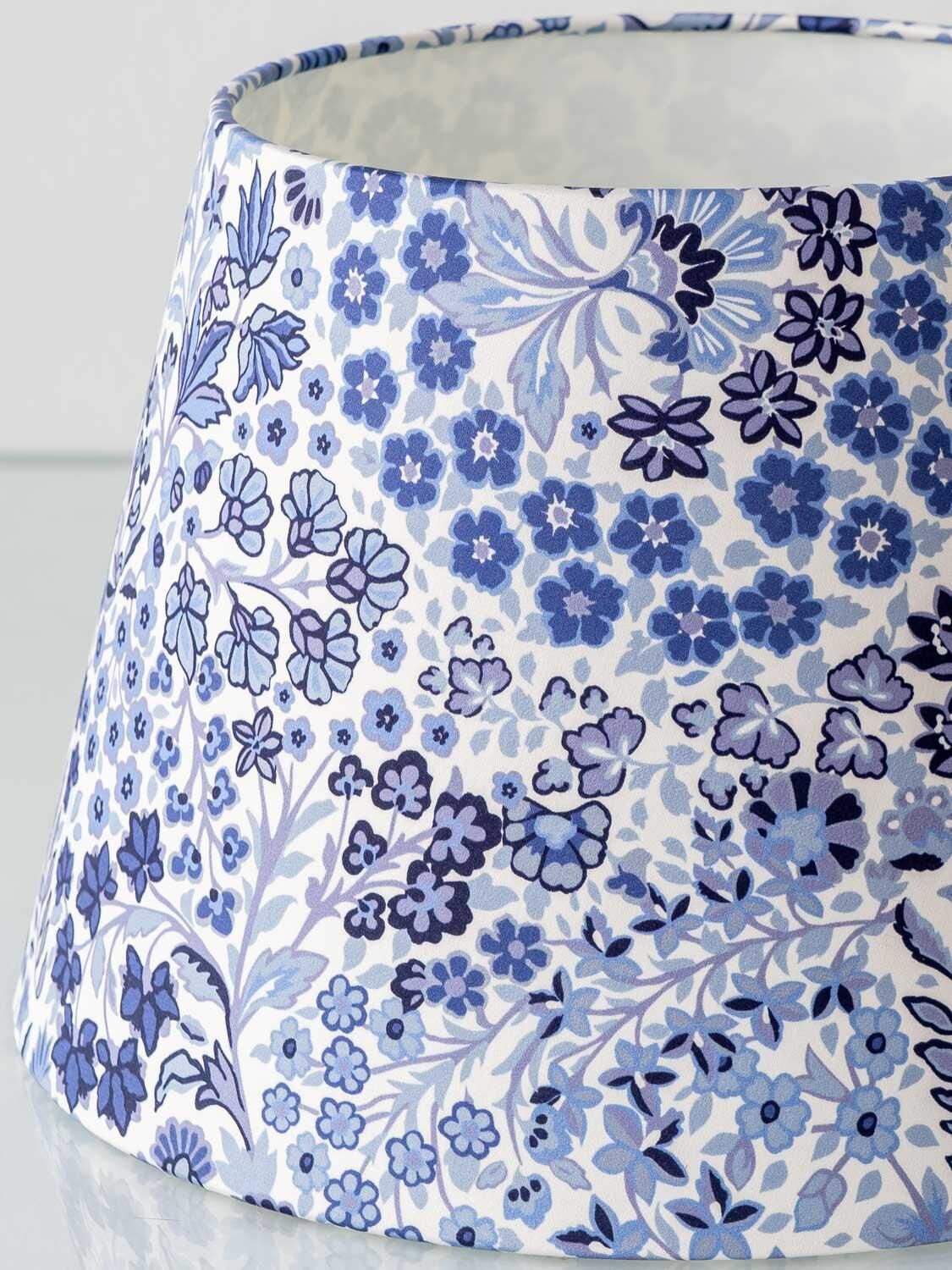 Paire de lampes de table en céramique néerlandaises du milieu du siècle moderne avec nouveaux abat-jours Liberty