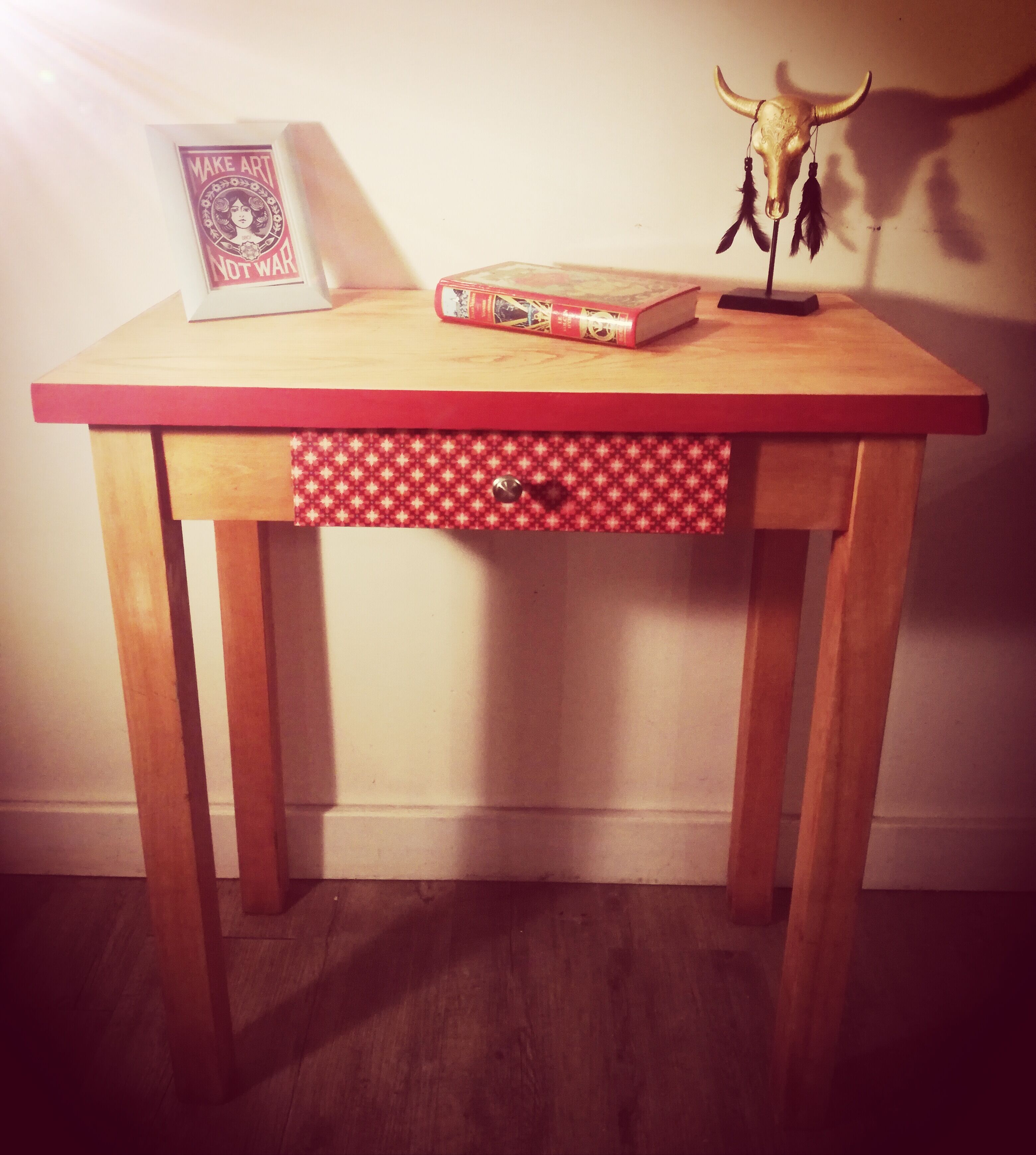 Redesigned wooden table