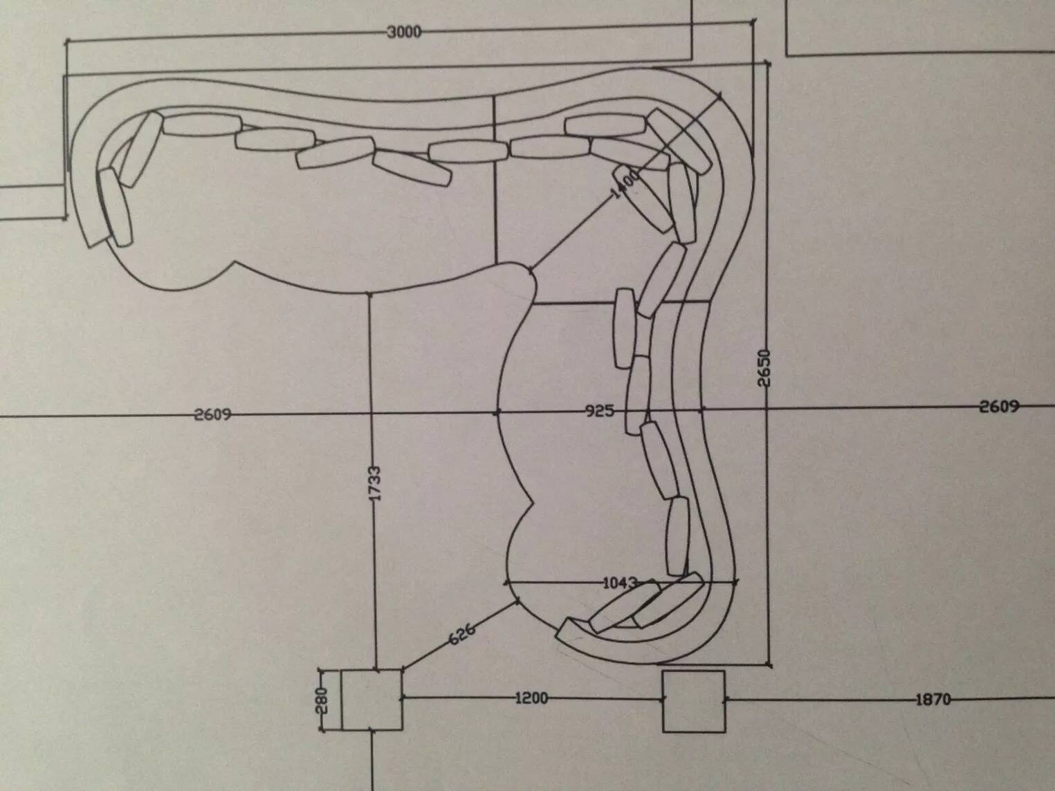 Cozy designer sofa, one-of-a-kind