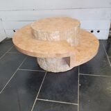 Round stone coffee table by Magnussen Ponte