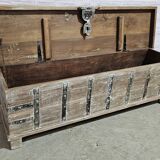 Banc - coffre en teck birman