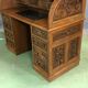 Bureau à cylindre d'inspiration asiatique années 70