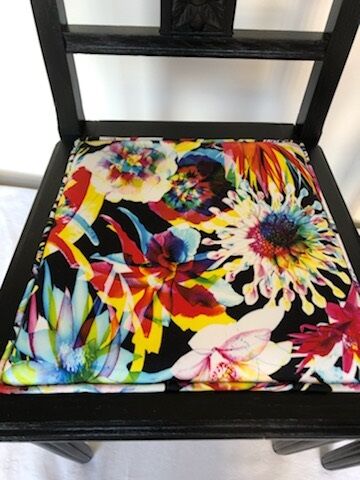 Art deco chairs jean paul gaultier fabric