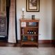 Bibus marquetry in rosewood, Transition style - Mid 20th century