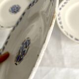 5 serving plates, ironstone from Longchamp, Arlette pattern, 1950