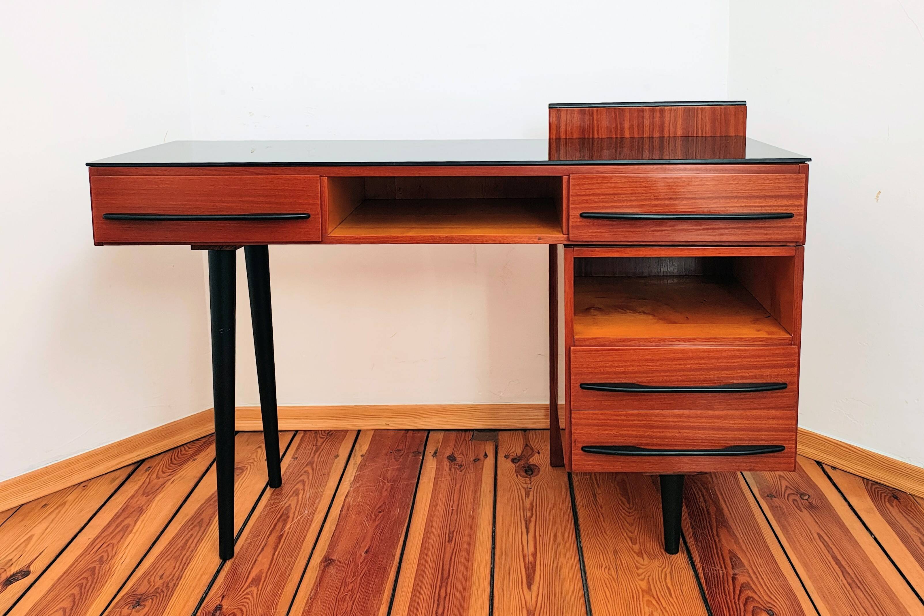 Czechoslovakian Desk by M. Pozar for Up Závody, 1960s, Set of 2