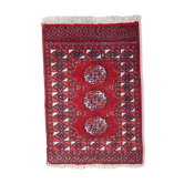 Vintage afghan Ersari handmade carpet 62cm x 88cm 1970s