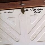 Painting frame painted on ceramic by g. tardieu city of biot fountain