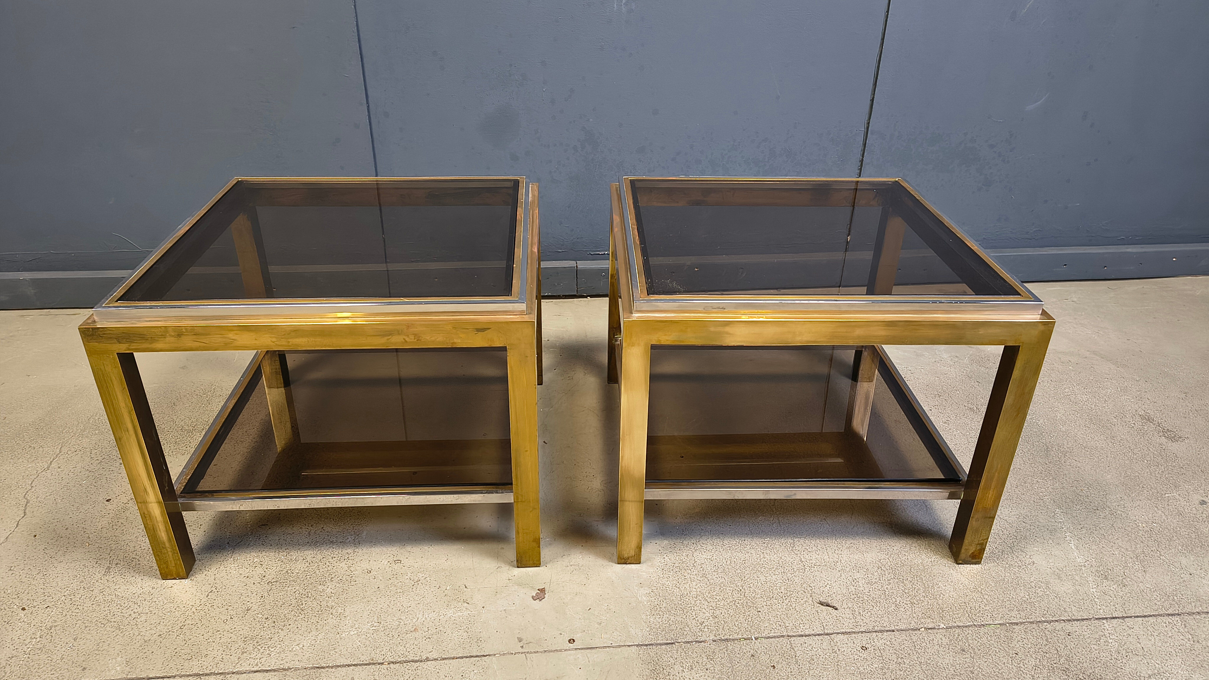 Pair of side tables by Jean Charles, 1970s