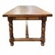 Large farmhouse table made of solid wood