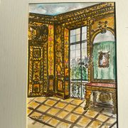 Painted interior scene