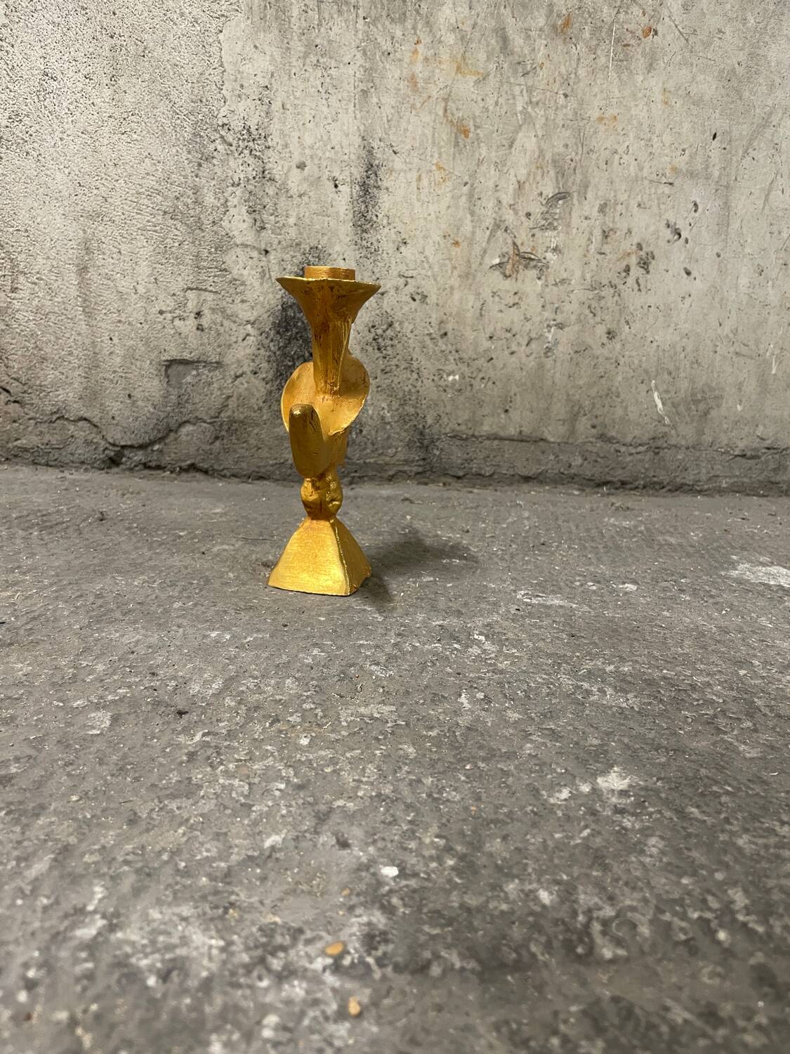 Zoomorphic gilded bronze candlestick by Pierre Casenove, 1980, Fondica.