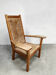 Vintage Worpsweder high back rush wicker armchair Willi Ohler