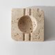 Vintage alabaster ashtray from the 1960s, beige stone, mid-century design, San Gimignano, Italy.