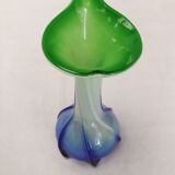 Murano Vase Vintage Floral Soliflore Calla Lily Blown Glass