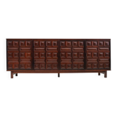 Vintage Spanish brutalist sideboard credenza 1970s