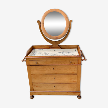 Louis-Philippe walnut vanity unit