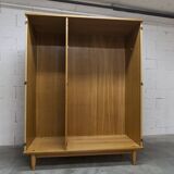 Armoire scandinave 3 portes en teck blond