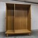 Scandinavian 3-door wardrobe in blond teak
