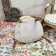 Pair of louis xvi style gilded wood armchairs, 19th century