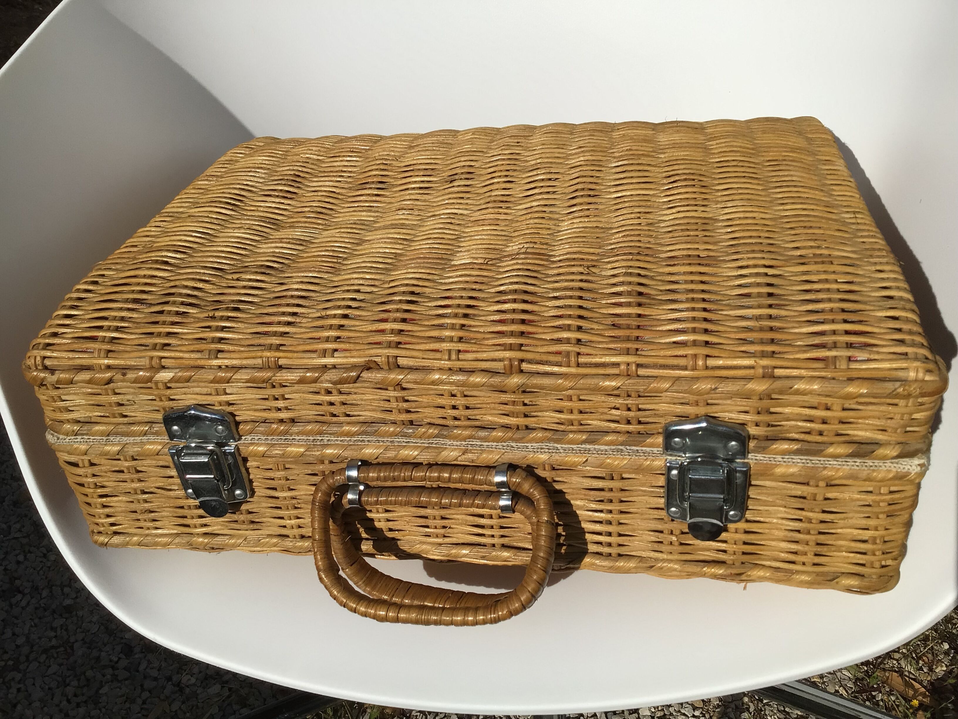 Natural wicker case 30x40cm inner fabric