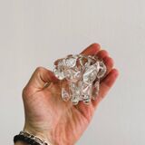 Duo of small crystal candlesticks