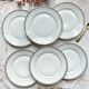 12 Vintage Terre de Fer White Plates + Small Gold White Porcelain Plates LIMOGES