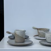 Service de petite vaisselle modulable en céramique indonésienne (6 éléments + coupelles)