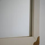 Scandinavian vintage mirror white with brass angles