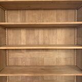 Solid oak library sandblasted