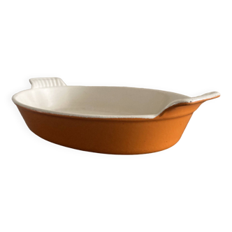 Le Creuset enameled cast iron oval dish