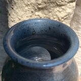 Enamelled sandstone vase