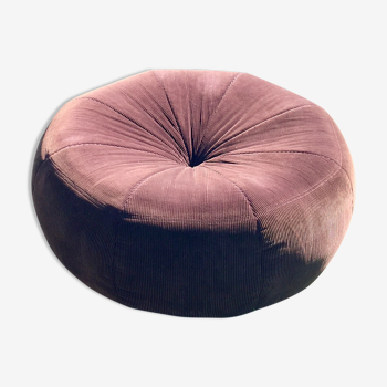 Pouf en velours XXL vintage 70