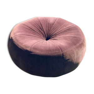 Pouf en velours XXL vintage 70