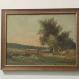 Oil on wood signed Th Linsyer