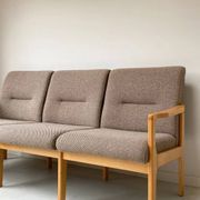 Vintage Wooden Seating Area / Sofa / Armchair