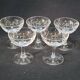 5 small cut crystal digestif cups