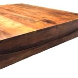 Table basse en bois, table ethnique