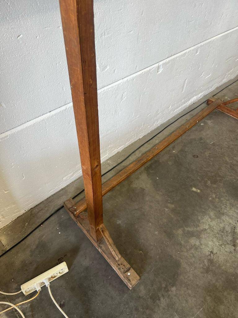 Vintage XL double-sided coat rack with 20 hanging points
