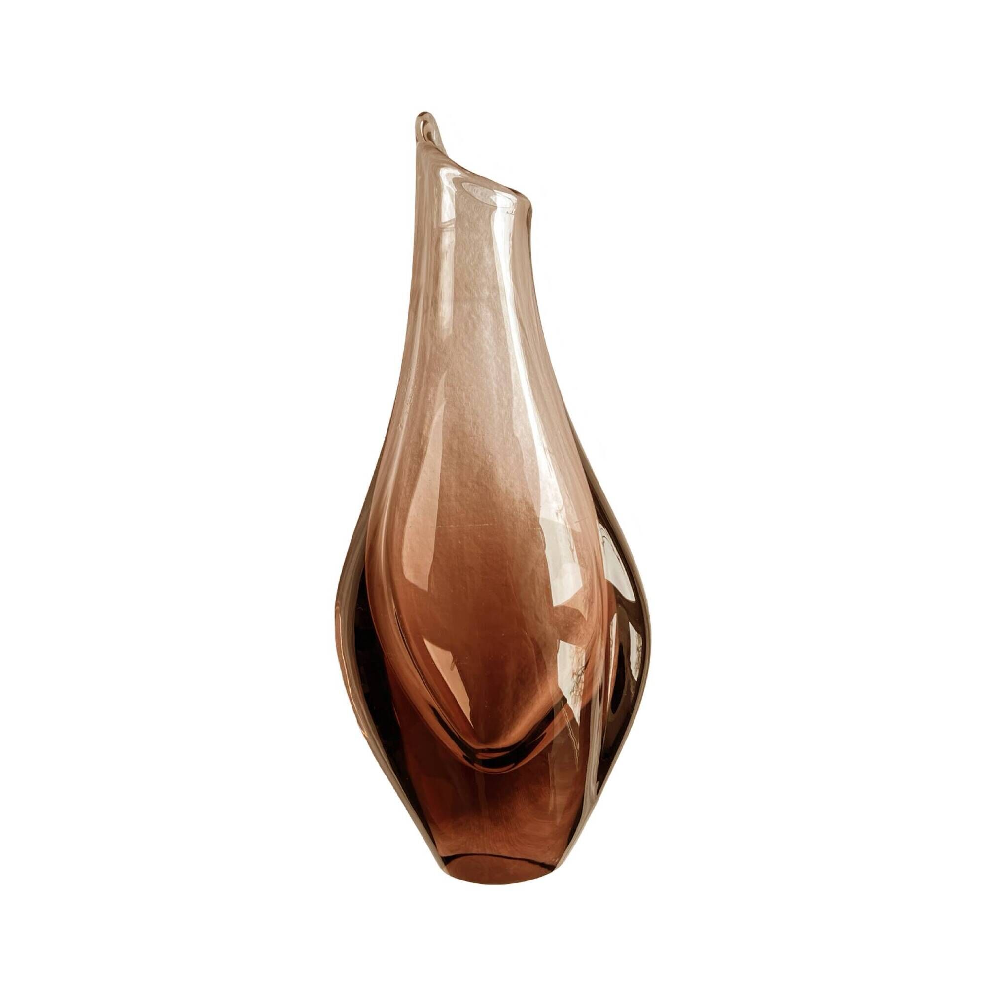 Glass vase, designed by M. Klinger, Železny Brod Sklo, Czechoslovakia, 1960