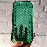 3 Arcoroc bowls in vintage emerald green molded glass