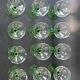 12 green footed wine glasses in opaline blown crystal 1900