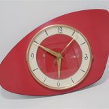 Vintage clock in red formica